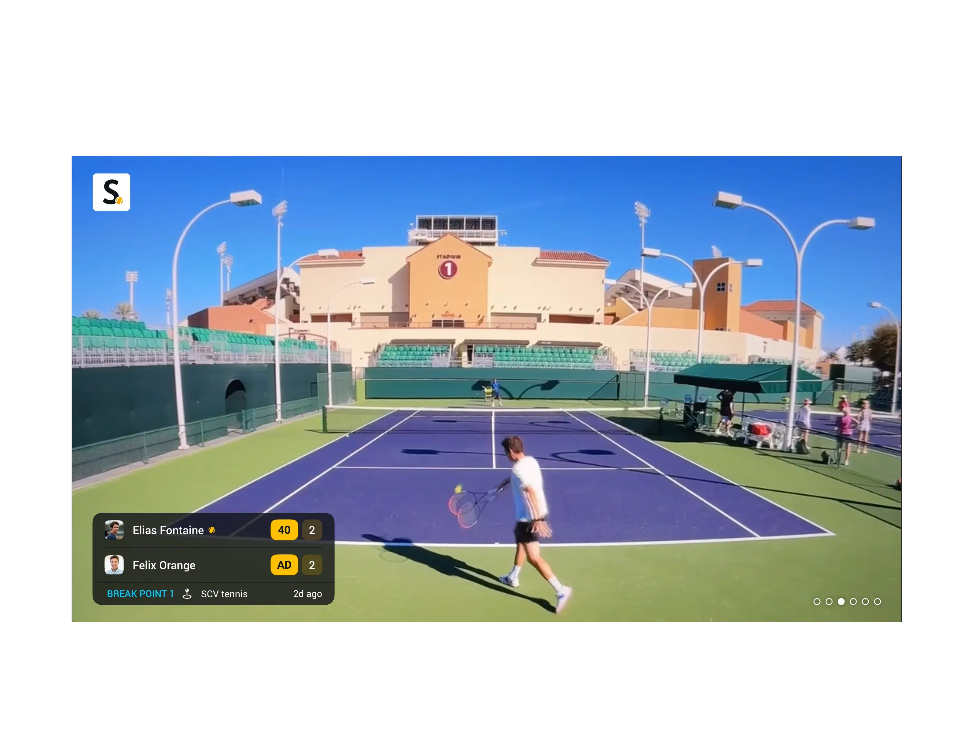 Smashpoint on Apple TV: a match summary with video replays of the break points