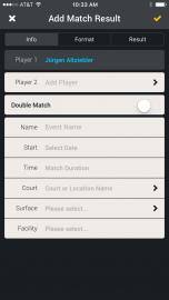 Tennis Add Match - Info