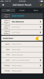 Tennis Add Match - Info
